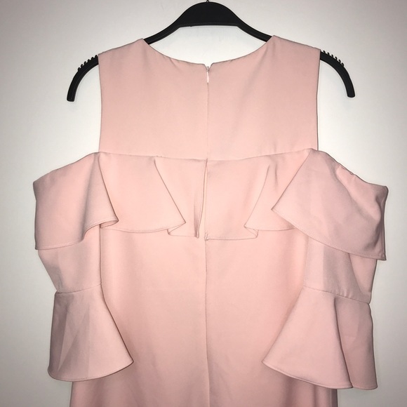 Eliza J Cold Shoulder Ruffle Cocktail Dress - Picture 13 of 16